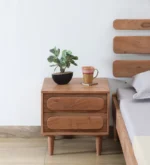 Modern Wooden Bedside Storage Nightstand Side Cabinet