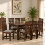 Myra Solid Sheesham Wood Contemporary 8 Seater Dining Set