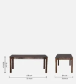 Myra Solid Sheesham Wood Contemporary 8 Seater Dining Set - Image 5