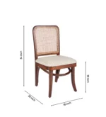 Norevian Premium Wooden Accent Seating Chair(set_2) - Image 2