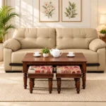 Orion Solid Sheesham Wood Handcrafted Nesting Coffee Table Set