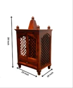 Prarthana Solid Sheesham Wood Elegant Home Temple with Decorative Design - Image 2