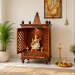 Prarthana Solid Sheesham Wood Elegant Home Temple with Decorative Design