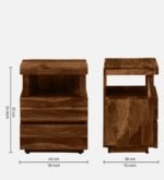 Premium Classic Wooden Bedside Drawer Storage Cabinet - Image 3