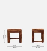 Raven Solid Sheesham Wood Premium Living Room Nesting Table Set - Image 6