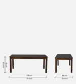 Rivaan Solid Sheesham Wood Premium 8 Seater Dining Set - Image 4