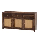 Rudra Solid Sheesham Wood Handcrafted Traditional Storage Sideboard for Home - Image 3