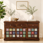 Saanvi Solid Sheesham Wood Classic Natural Finish Designer Sideboard