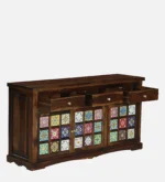 Saanvi Solid Sheesham Wood Classic Natural Finish Designer Sideboard - Image 6