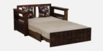 Samarth Solid Sheesham Wood Contemporary Wooden Sofa Cum Bed with Comfort Seating - Image 2