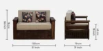 Samarth Solid Sheesham Wood Contemporary Wooden Sofa Cum Bed with Comfort Seating - Image 5