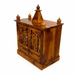 Shivansh Solid Sheesham Wood Traditional Home Temple with Drawer and Storage - Image 4