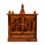Shivansh Solid Sheesham Wood Traditional Home Temple with Drawer and Storage - Image 5