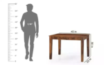 Traditional Wooden 4 Seater Dining Table Set with Matching Chairs - Image 3