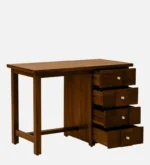 Urban Wooden Workspace Desk with Open Storage Design - Image 3