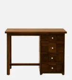 Urban Wooden Workspace Desk with Open Storage Design - Image 4