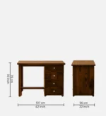 Urban Wooden Workspace Desk with Open Storage Design - Image 8