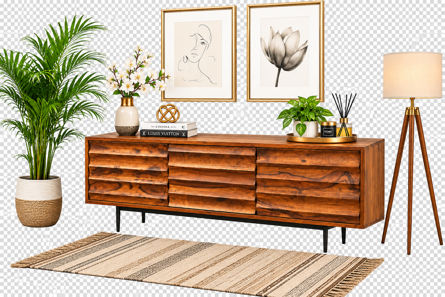Valerion Premium Contemporary Home Media Console sarve furniture (1) Valerion Premium Contemporary Home Media Console - Image 1