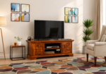 Velqora Modern Wooden Media Storage Console