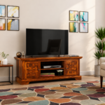 Velqora Modern Wooden Media Storage Console
