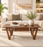 Vihaan Solid Sheesham Wood Handcrafted Modern Coffee Table