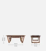 Vihaan Solid Sheesham Wood Handcrafted Modern Coffee Table - Image 5