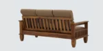 Vriksha Sheesham Wood 3 Seater Sofa in Natural Finish with Carved Design - Image 3