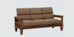 Vriksha Sheesham Wood 3 Seater Sofa in Natural Finish with Carved Design - Image 4