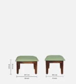 Willow Solid Sheesham Wood Natural Wooden Nesting Table Set - Image 3