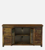 Yuvan Solid Sheesham Wood Modern Handcrafted Storage Sideboard for Home - Image 5