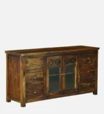 Yuvan Solid Sheesham Wood Modern Handcrafted Storage Sideboard for Home - Image 6