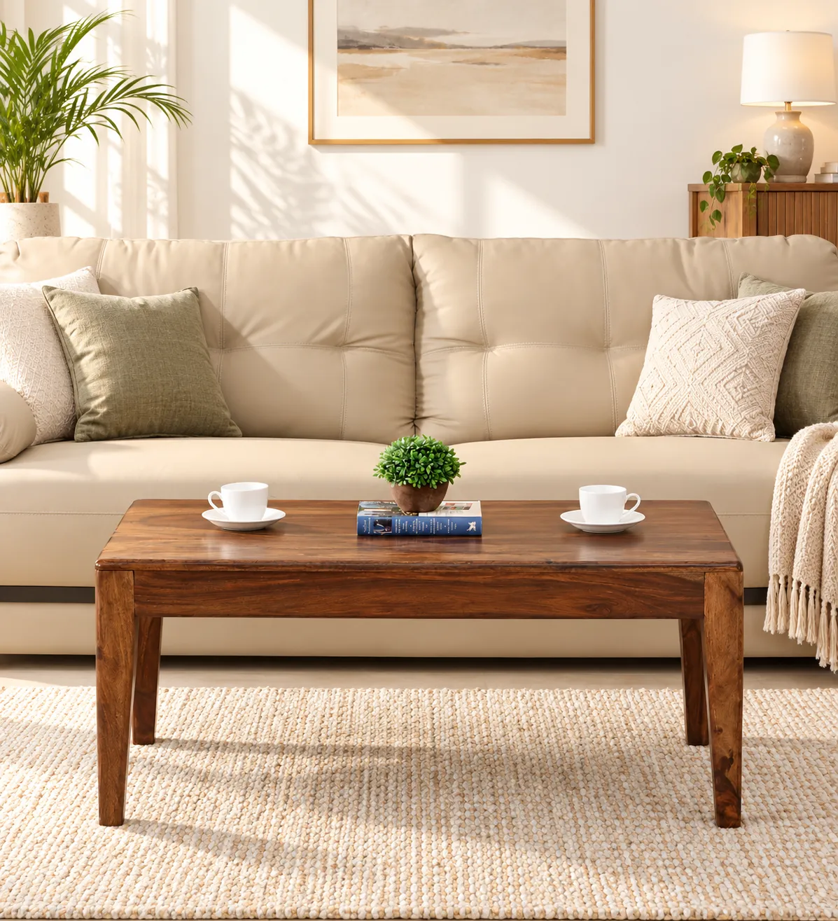 a542d044-ea1f-419e-94d0-72fe7878fc4c Naira Solid Sheesham Wood Modern Wooden Center Coffee Table - Image 1