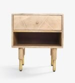 art-deco-solid-wood-bedside-table-in-natural-finish-by-sarve-furniture - Image 2