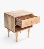 art-deco-solid-wood-bedside-table-in-natural-finish-by-sarve-furniture - Image 4