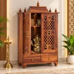Atharv Solid Sheesham Wood Modern Traditional Pooja Mandir