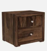 diamond-sheesham-wood-bedside-table-in-provincial-teak-finish-with-drawers-diamond-sheesham-wood-bed-e8low0 - Image 4