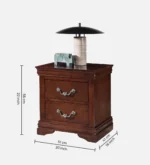 flux-solid-wood-bedside-table-in-brown-colour-with-drawers-by-sarve-furniture - Image 3