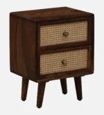 glasgow-sheesham-wood-bedside-table-in-provincial-teak-finish-by-sarve-furniture - Image 3