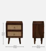 glasgow-sheesham-wood-bedside-table-in-provincial-teak-finish-by-sarve-furniture - Image 8