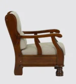 Aarohi Solid Sheesham Wood Contemporary Accent Sofa for Living Room - Image 3