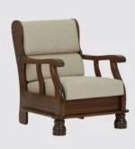 Aarohi Solid Sheesham Wood Contemporary Accent Sofa for Living Room - Image 4