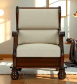 Aarohi Solid Sheesham Wood Contemporary Accent Sofa for Living Room