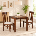 Avery Solid Sheesham Wood Modern Kitchen Dining Set for Two