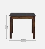 Avery Solid Sheesham Wood Modern Kitchen Dining Set for Two - Image 5