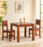 Inaya Solid Sheesham Wood Elegant 2 Seater Dining Table Set