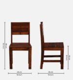 Inaya Solid Sheesham Wood Elegant 2 Seater Dining Table Set - Image 2