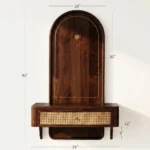 Manan Traditional Wooden Pooja Temple with Storage Drawers - Image 3