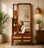 Myra Solid Sheesham Wood Premium Wooden Dressing Table with Mirror