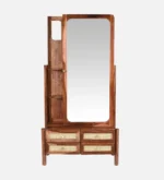 Myra Solid Sheesham Wood Premium Wooden Dressing Table with Mirror - Image 5