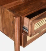 Myra Solid Sheesham Wood Premium Wooden Dressing Table with Mirror - Image 7